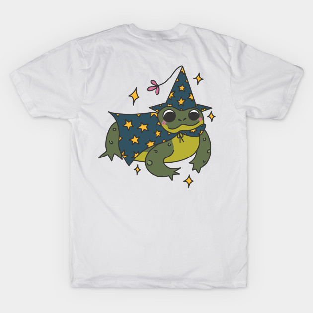 Cute witchy wizard frog design by grafitytees